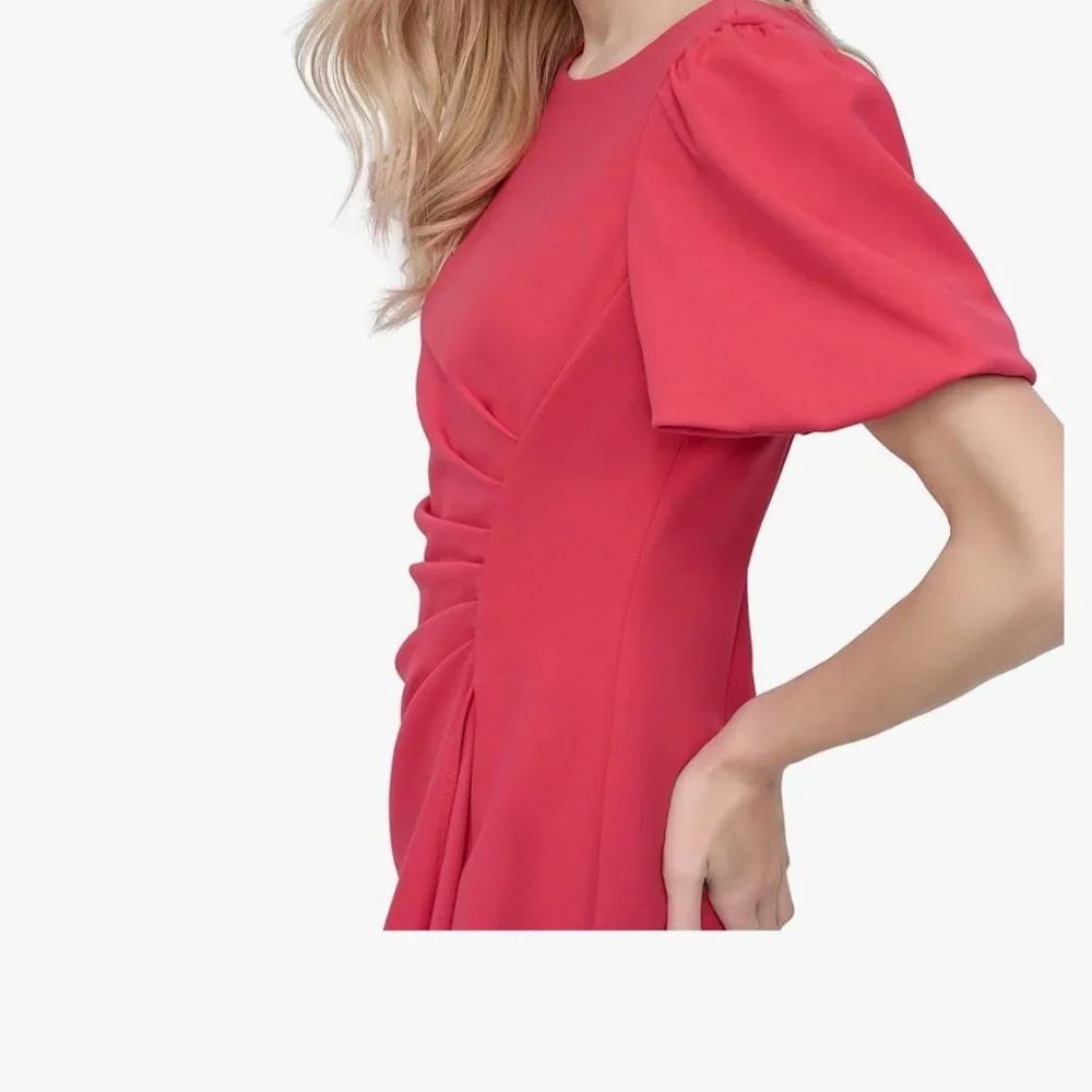 DKNY Women's Short Sleeve Side Ruched Dress, Sz 16, PreOwned - Picture 10 of 10